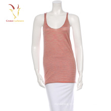 Sexy Femmes Cachemire Tricot Camisole Pull Rayé Gilet